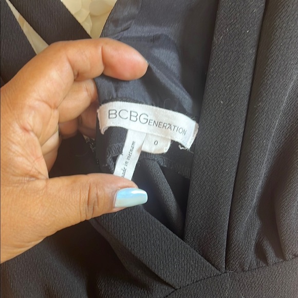 BCBGeneration Black Sheath Midi Dress V-Neck - Picture 2 of 3